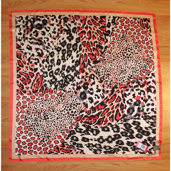 Vince Camuto Patched Animal 100% Silk 36" Square Scarf #VC3031 - Picture 2 of 2